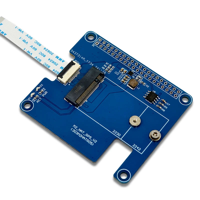 Raspberry Pi 5 M.2 HAT+expansion board AI Kit supports Hailo8L module NVMe solid-state expansion