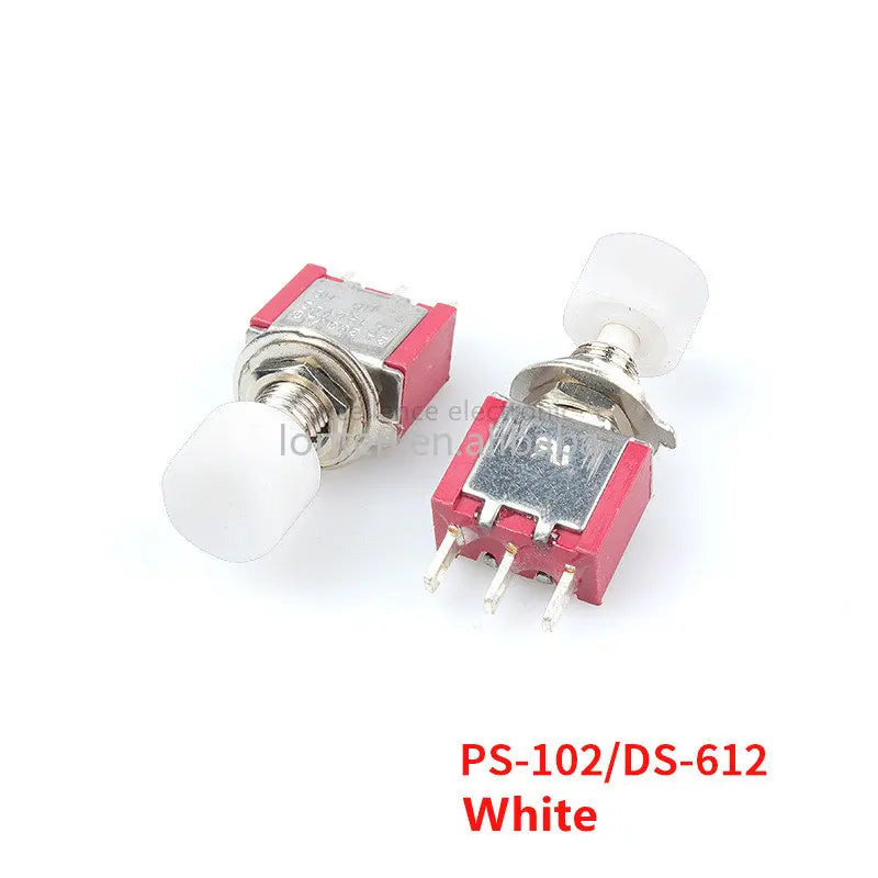 Custom 5P PS-102 DS-612 3Pin 6mm Mini Momentary Automatic Return Push Button Switch ON-(ON) 2A 250VAC/5A 120VAC Toggle Switches Manufacturer