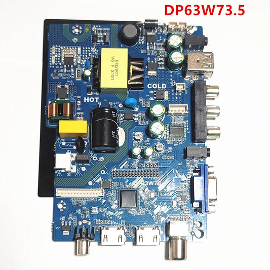 Custom    New LCD TV three in one motherboard dp63w73.5 supports DVB-T2 DVB-T to send remote control firmwareManufacturer
