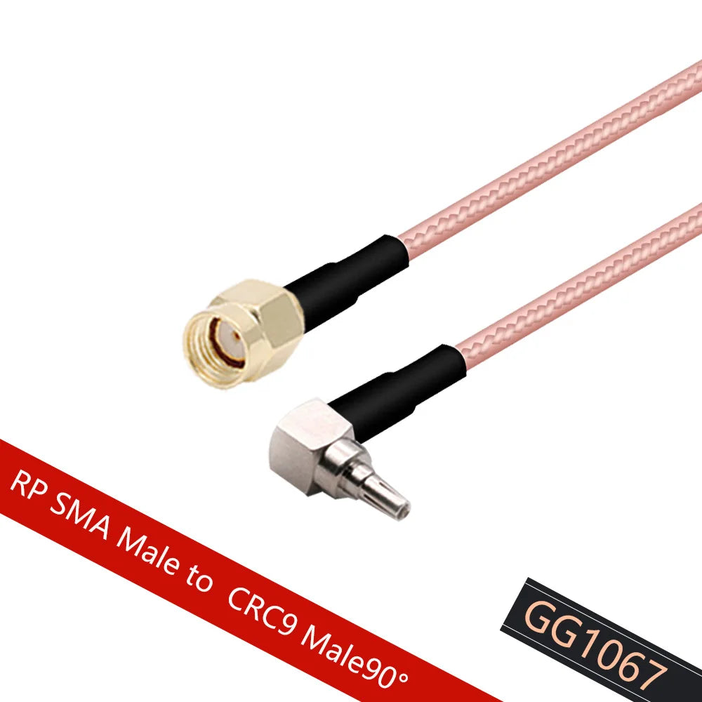 Custom RG316 Coaxial Cable 3G USB Modem Cable Male Female Pigtail Adapter to CRC9 Right Angle Switch  Wholesale Manufacturer