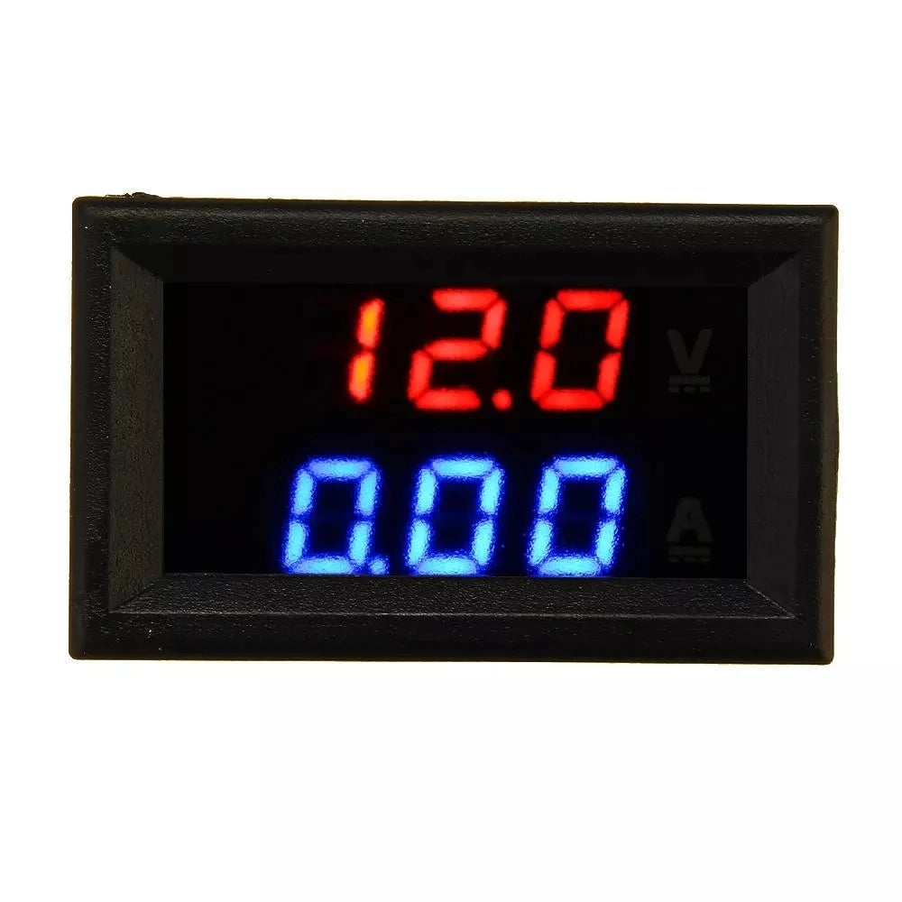 Custom Mini Digital Voltmeter Ammeter DC 100V 10A Voltmeter Current Meter Tester Blue+Red Dual LED Display with cables Manufacturer