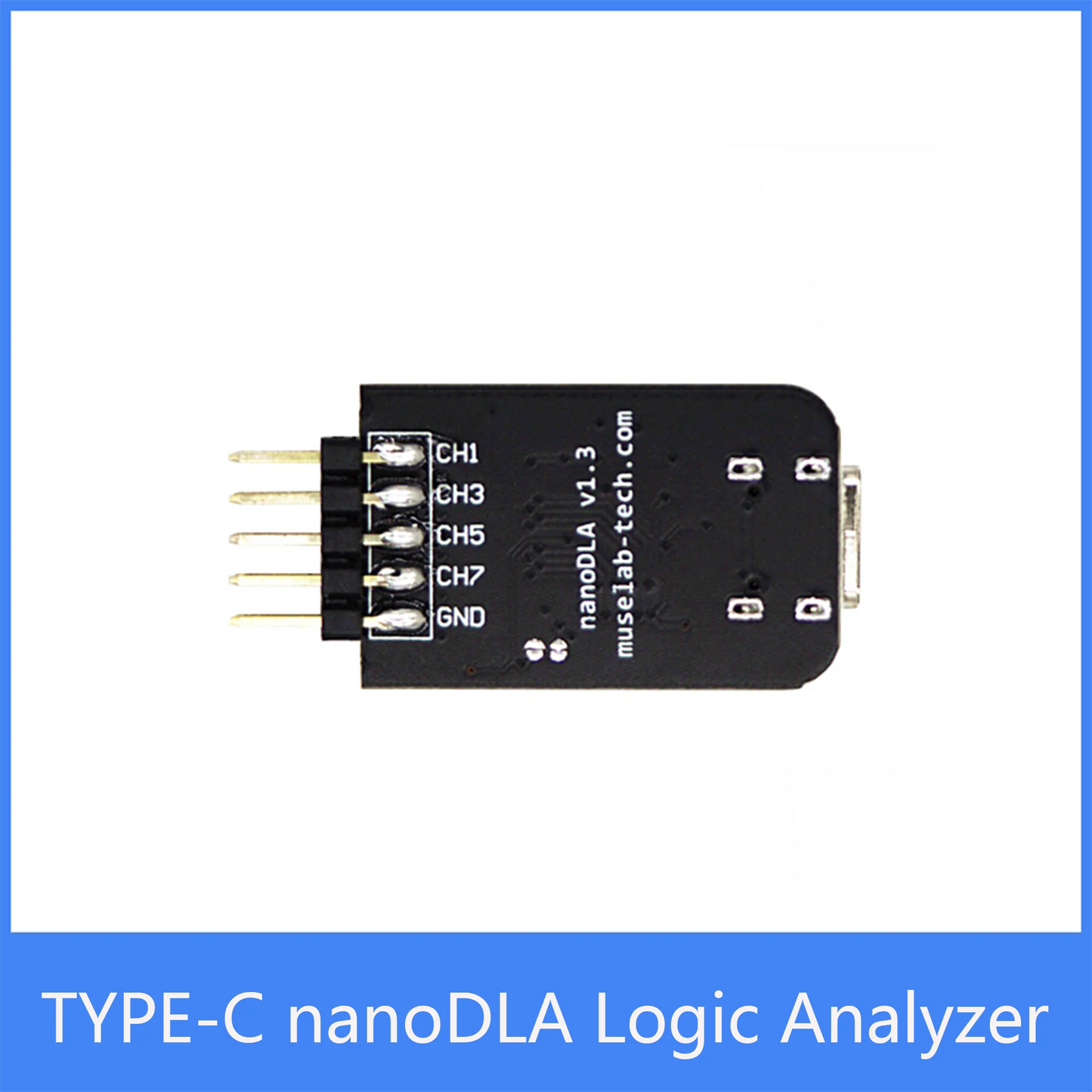 Custom TYPE-C nanoDLA Logic Analyzer ARM FPGA Debugging Tool Protocol Analysis 24MHz SampleRate 8 Channels Open Source Sigrok PulseView Manufacturer