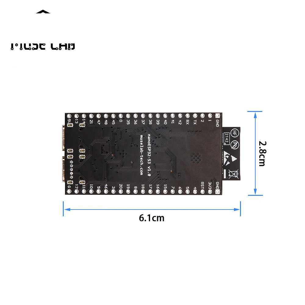 Custom nanoESP32-S3 Development Board ESP32-S3-WROOM-1 Module WiFi/BLE ESPRESSIF AIOT Board Manufacturer