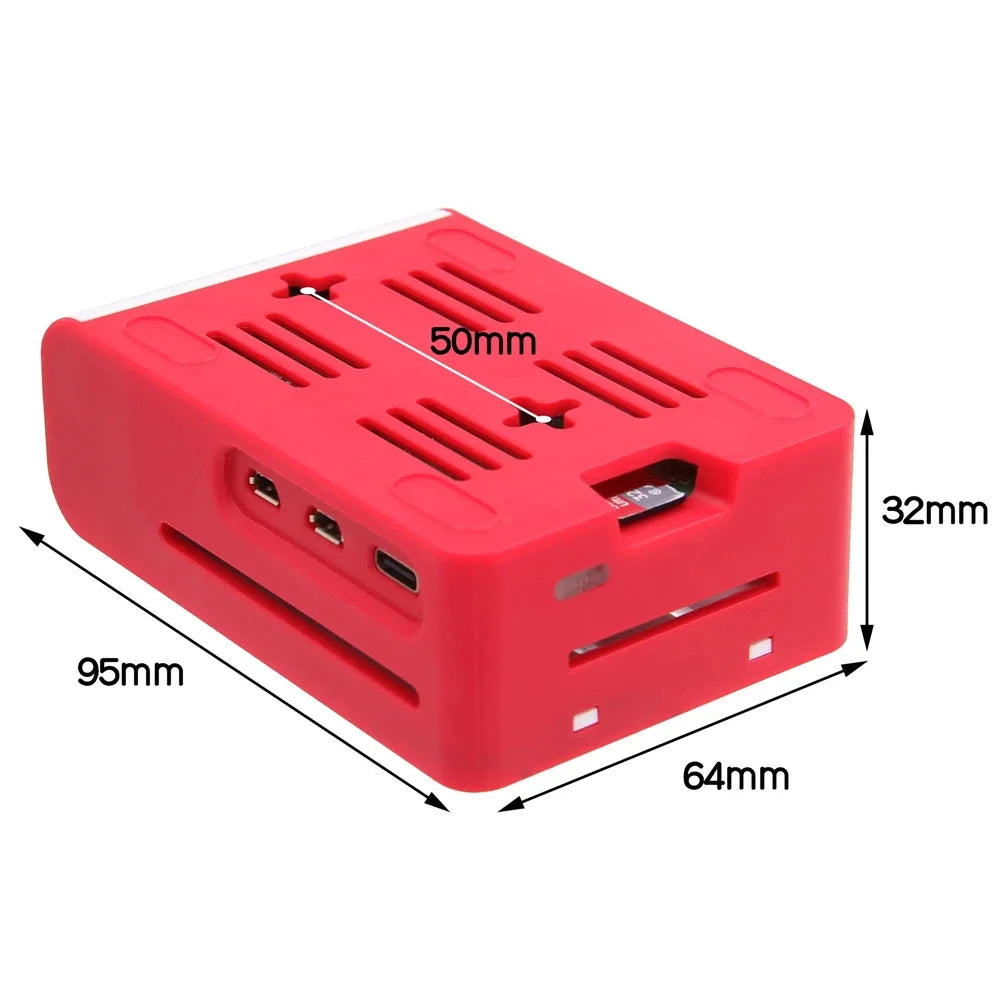 for Raspberry Pi 5 ABS Case Support Active Cooler & X1003 PCIe to M2 NVMe Shield Wall Mountable
