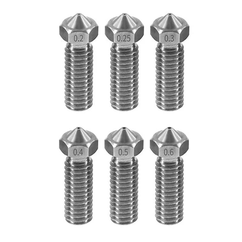 Custom 2pcs/lot All-Metal Volcano Stainless Steel Nozzles For 3D Printer 0.2mm-1.2mm For 1.75mm Lengthen M6 Nozzles for Sidewinder X1 Manufacturer