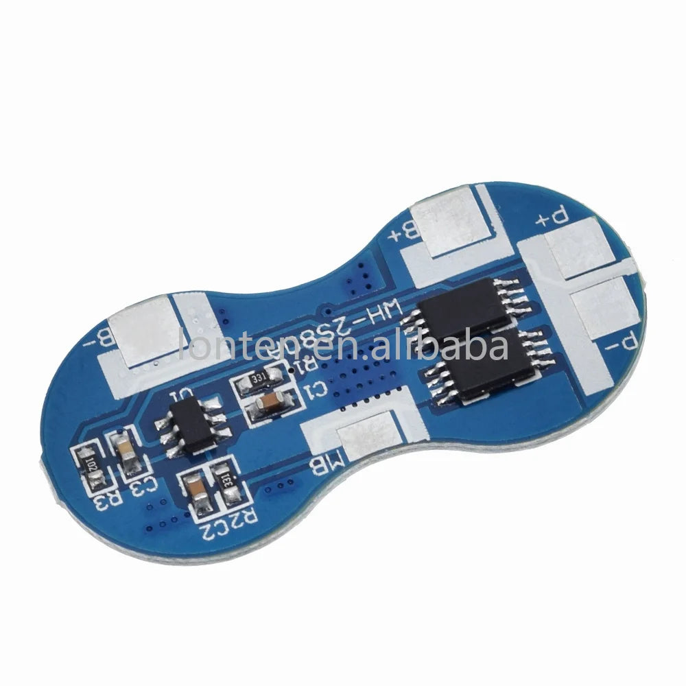 Custom 2S Li-ion 18650 Lithium Battery Charger Protection Board 7.4V Overcurrent Overcharge Overdischarge Protection 4A 2 Series BMS Manufacturer