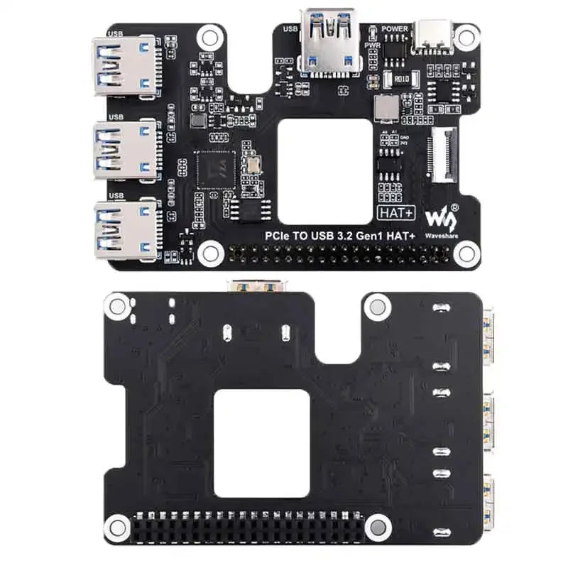 Raspberry Pi 5 PCIe To USB 3.2 Gen1 HAT PCIe to USB HUB 4x High Speed USB Ports
