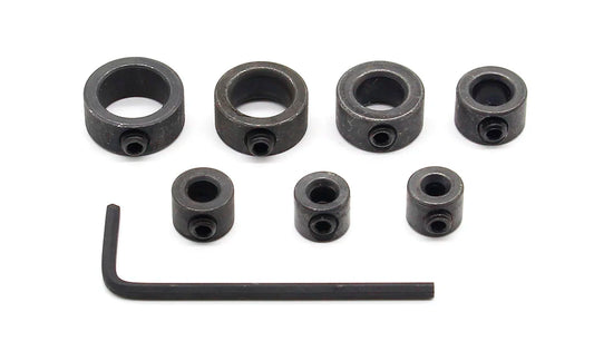 Custom 7Pcs/Lot 3-12mm Drill Bit Depth Stop Collar Ring Positioner Spacing Ring Locator Woodworking Drill Bit Hex Wrench Manufacturer