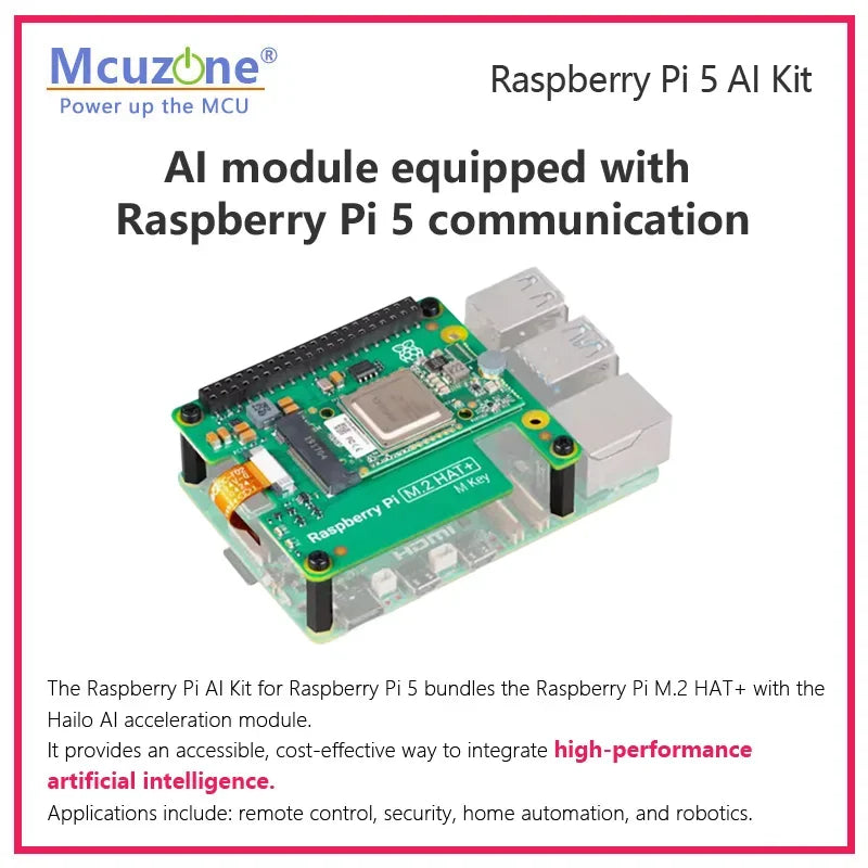 Raspberry Pi 5 AI HAT Kit,PCIe to NVME SSD HAT,support 2242,2230, Artificial intel ligenceHailo-8L AI for RPi5 Custom