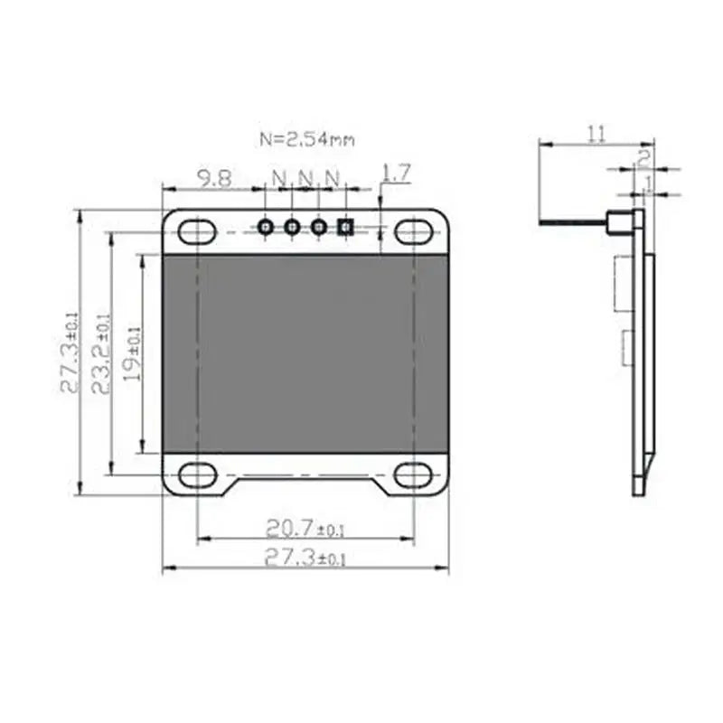 Custom Lonten Yellow- blue double color white 128X64 OLED LCD LED Display Module For arduino 0.96" I2C IIC Communicate Manufacturer