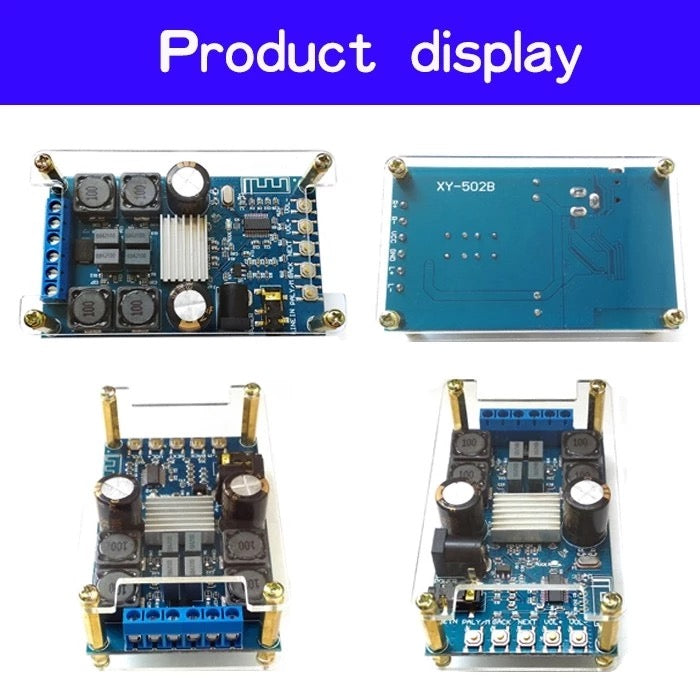 50W*2 Digital Home Audio  Amplifier DIY Module with Case DC4.7-27V Dual Channel Stereo Amplifier Board pcb assembly