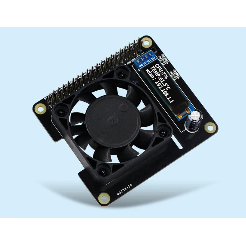 Custom Raspberry Pi 4/3 model B Intelligent temperature control Fan Expansion Board with oled lcd Manufacturer