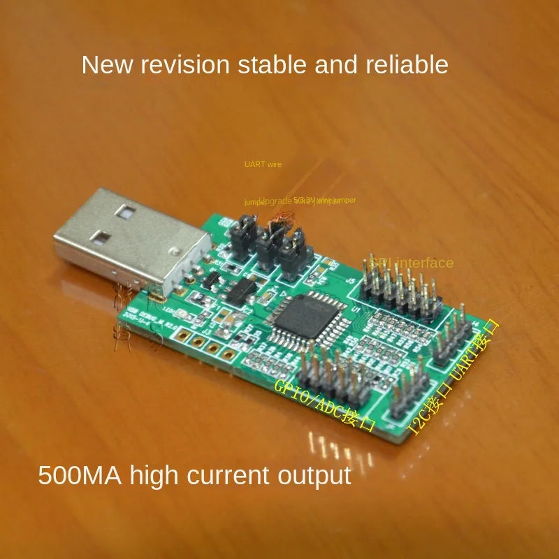 Custom Custom USB to UART, I2C, SPI (with 4 ADC, 4 PWM, 8 digital IO and nRF2401 test software) Manufacturer