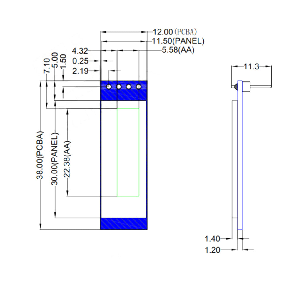 LONTEN 0.91 inch OLED white screen display module 128*32 SSD1306 driver 4pin screens Custom