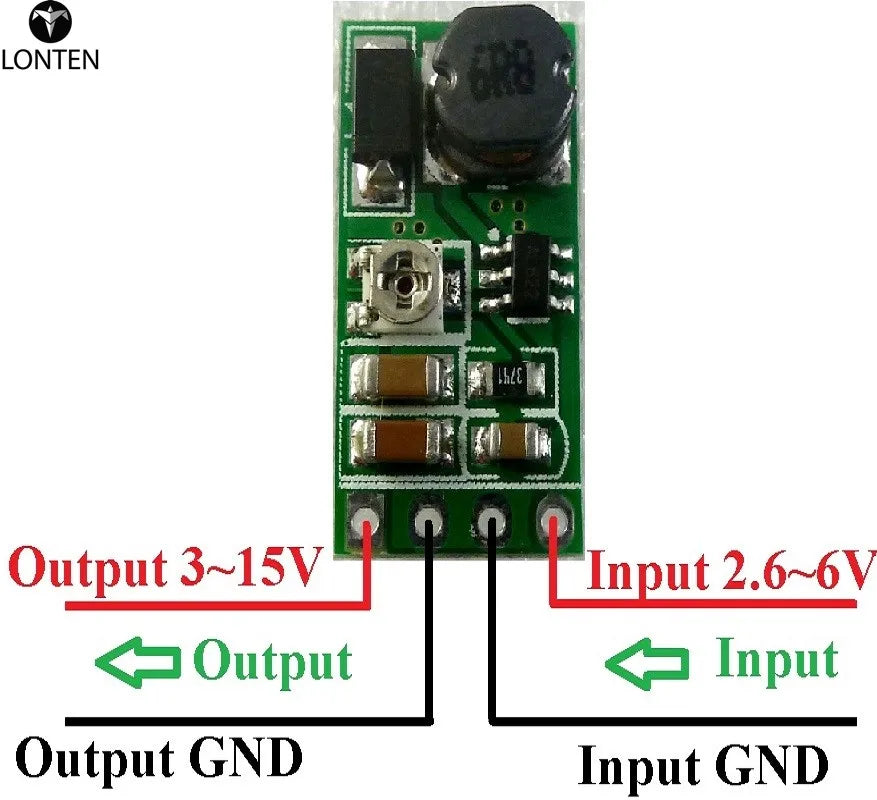 Custom 06AJSA DC 2.6-6V to 3-15V Adjustable Output Board DC DC Boost Step up Converter Voltage Module Manufacturer