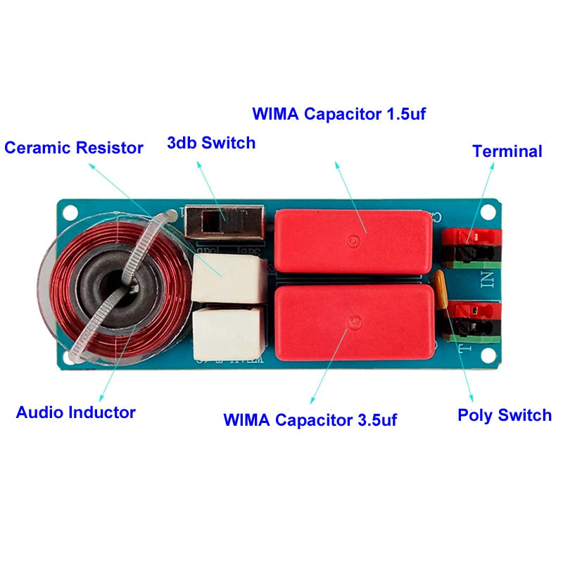 Custom 1 Way 100W Hifi Treble Tweeter Frequency Divider Home Car Speakers 1 Unit Stereo DIY Audio Crossover Filters pcb assembly Manufacturer
