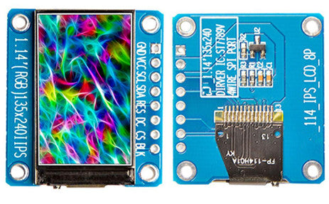New IPS 1.14 inch 3.3V 8PIN SPI HD Full Color TFT Display Screen ST7789 Drive IC 135*240 Custom