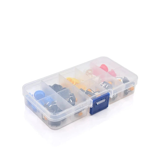 Custom 25PCS Tactile Push Button Switch Momentary 12*12*7.3MM Micro switch button + 25PCS Tact (5 colors) for Arduinos Manufacturer
