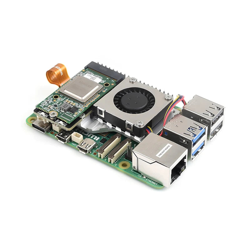 PCIe To M.2 Adapter Board (E) with Cooling Fan for Raspberry Pi 5 Compatible With 2242/2230 Size NVMe M.2 SSD High-speed Reading