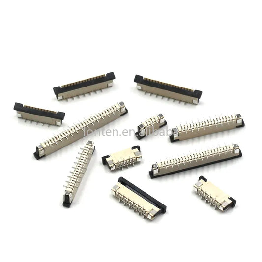 Custom 10pcs FFC FPC socket 0.5mm 4/6/8/10/12/14/16/20/24/30/34/40/50 Pin Vertical Type Ribbon Flat Connector Manufacturer