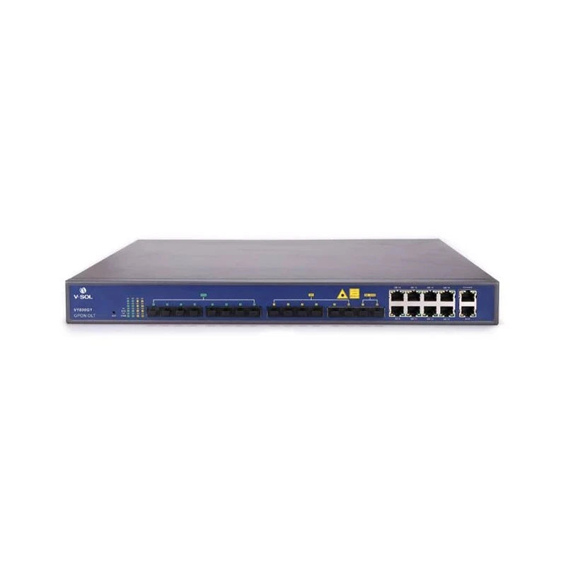 Custom FTTH  Line Terminal V-SOL V1600G1 GPON OLT 8 PON 10GE uplink first vendor supports WEB management Manufacturer