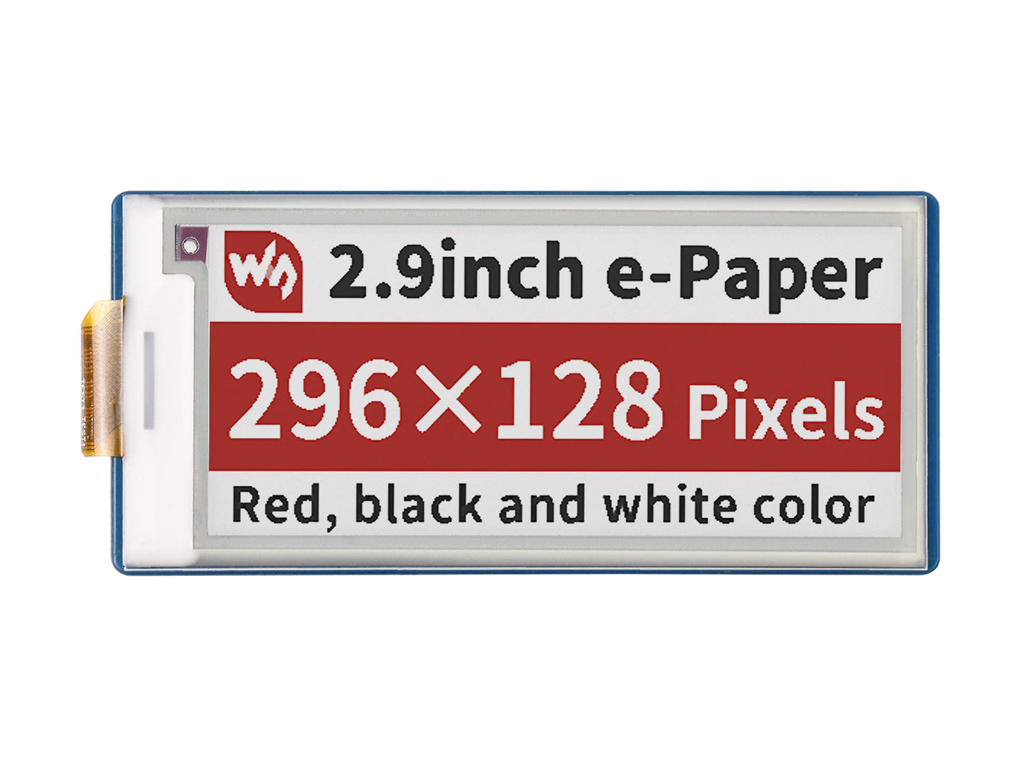 2.9Inch E-Papier E-Ink Display Module (B) Voor Raspberry Pi Pico 296x128 Pixels, Rood/Zwart/Wit Spi-interface Custom PCB device