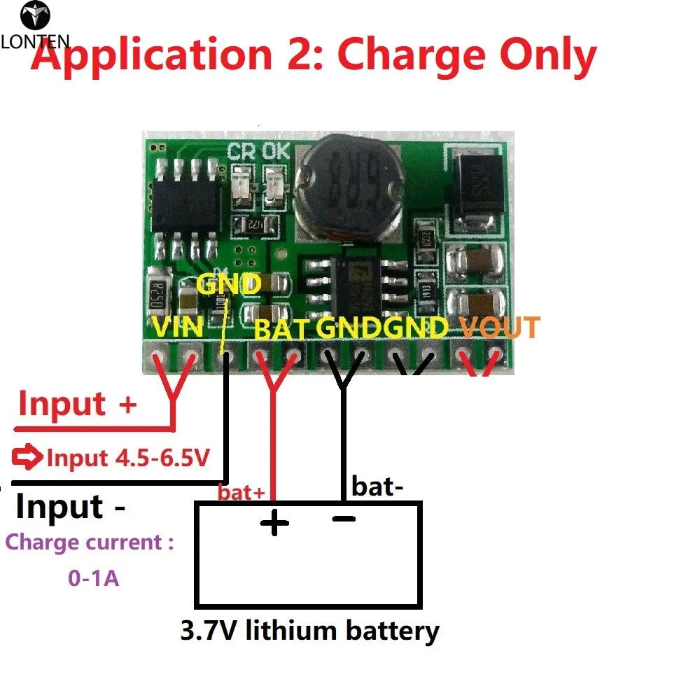 Custom 10W 3.7V 4.2V Charger & 5V 6V 9V 12V Discharger Board DC DC Converter Boost Step-up Module UPS diy Li-lon LiPo lithium battery Manufacturer