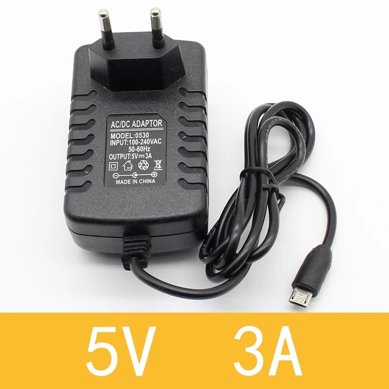 Custom 1pcs 100-240V AC to DC Power Adapter Supply Charger adapter 5V 12V 1A 2A 0.5A EU Plug 5.5mm x 2.5mm/5v3aDC Plug Micro USB Manufacturer