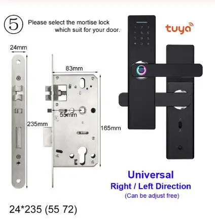 Custom Wifi Electronic Door Smart  Lock With Tuya APP Remotely  Biometric Fingerprint  Smart Card Password tuya smart lock Manufacturer