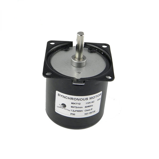 Custom 60KTYZ AC Synchronous Syn Motor 110V 60/72RPM CW/CCW 14W Low Noise Electric Motor Manufacturer