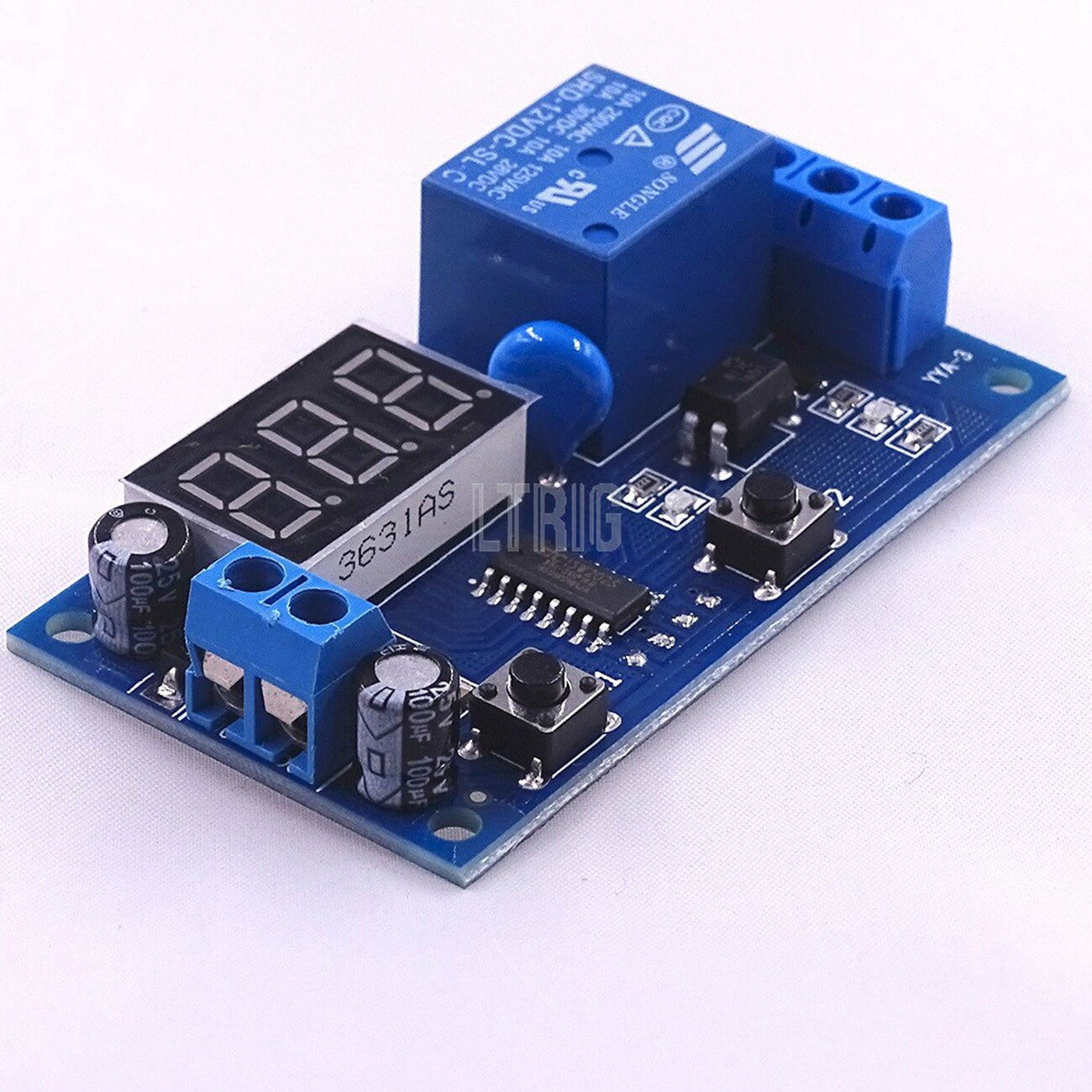 LT DC 12v digital display delay relay multifunctional module infinite loop countdown switch control module customize