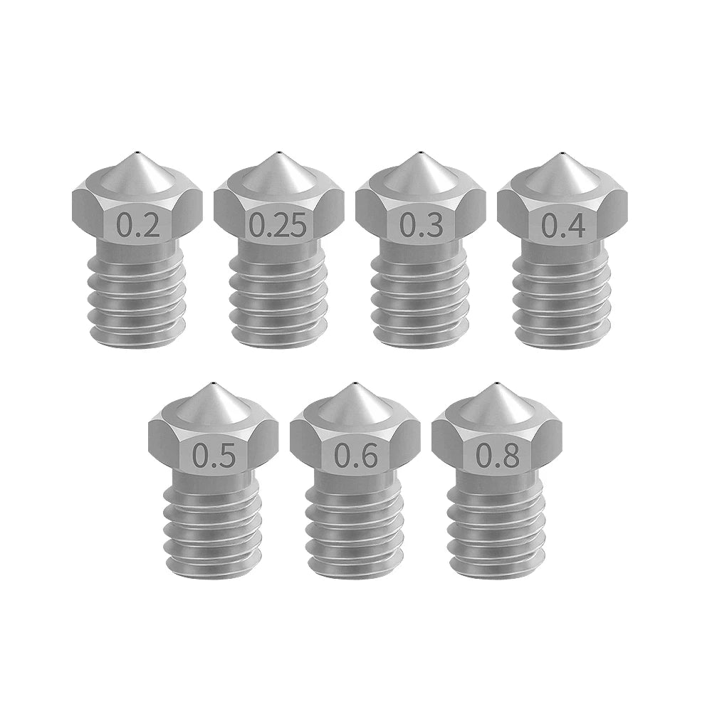 Custom E3DV6 Nozzle Stainless Steel Nozzle M6 Threaded For E3DV6 Print Head Extruder 1.75mm Filament 3D Printer Print Head Manufacturer
