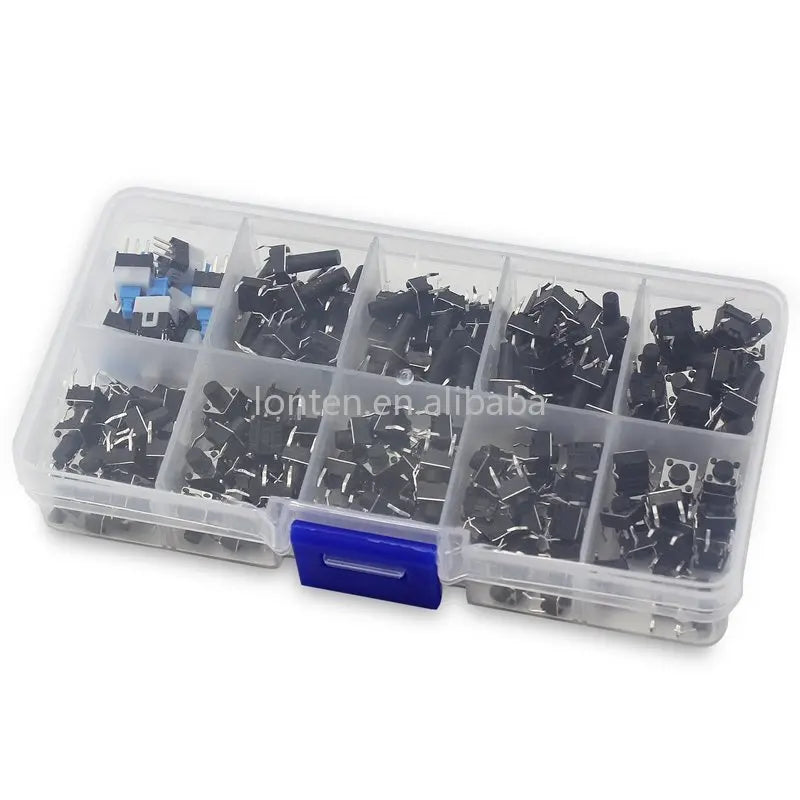 Custom 10 Values 180PCS Tactile Button Switch Mini Momentary push button switch Assortment Kit Manufacturer