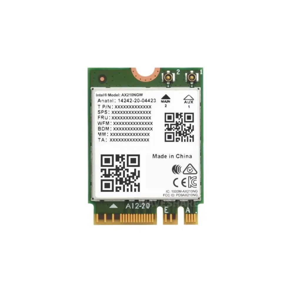 PCIe To M.2 E KEY Adapter With PoE Function for Raspberry Pi 5,Compatible With NGFF (M.2 E Key) Wireless NIC,Raspberry Pi 5 PCle