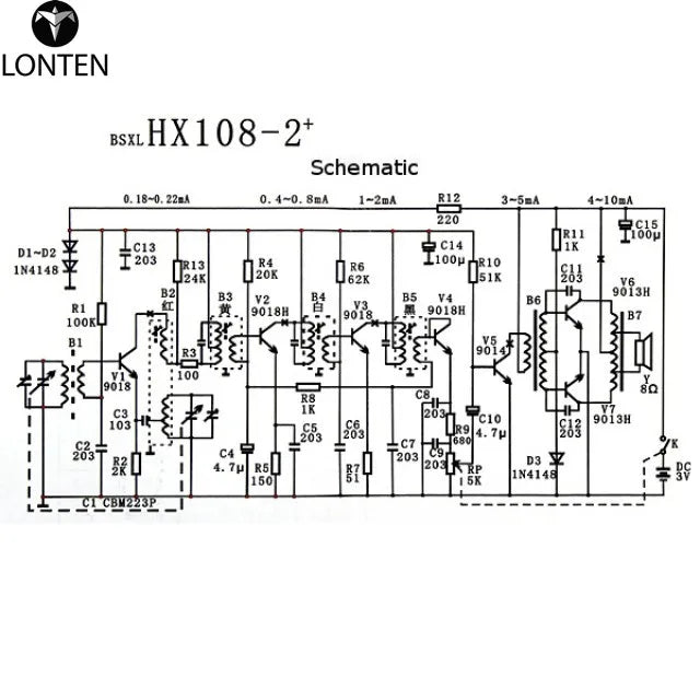 Custom Lonten  Seven AM Radio Electronic DIY Kit Electronic Learning Kit parts kit Manufacturer