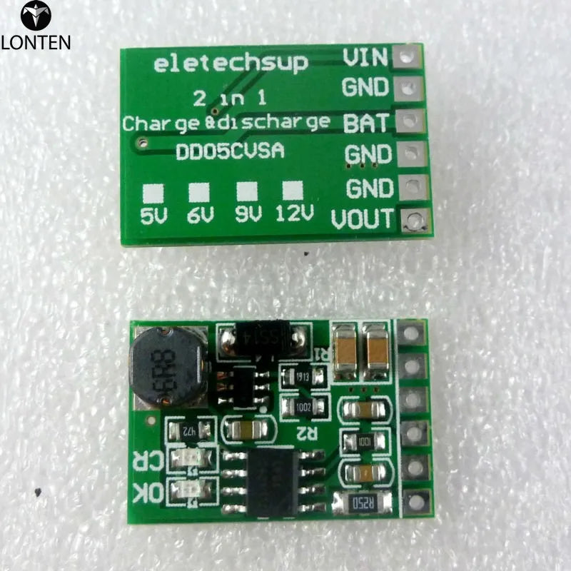 Custom 3.7V 4.2V Charger & 5V 6V 9V 12V Discharger Board DC DC Converter Boost Module for diy UPS mobile power 18650 lithium battery Manufacturer