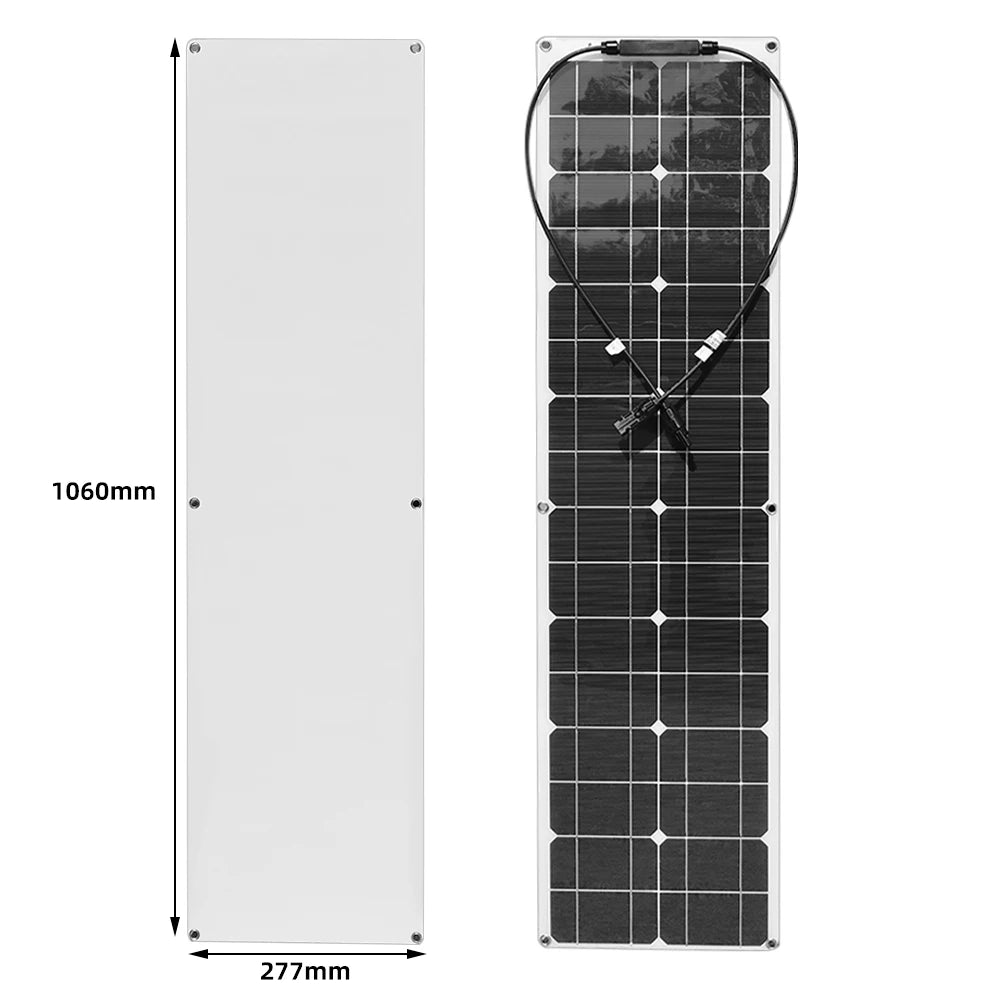 Custom 50Watt Monocrystalline   Solar Panel Kit Off Grid System 100W Solar Panels 12V 24V Controller PV Connector Alligator Clip Manufacturer