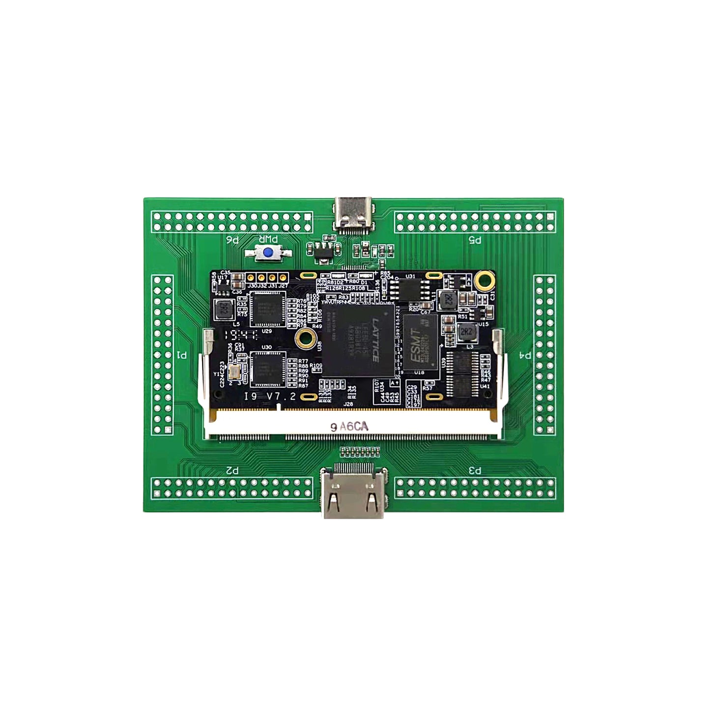 Custom Lattice ECP5 FPGA RISC-V Development Board Colorlight i9 Module LFE5U Open Source Toolchain Manufacturer