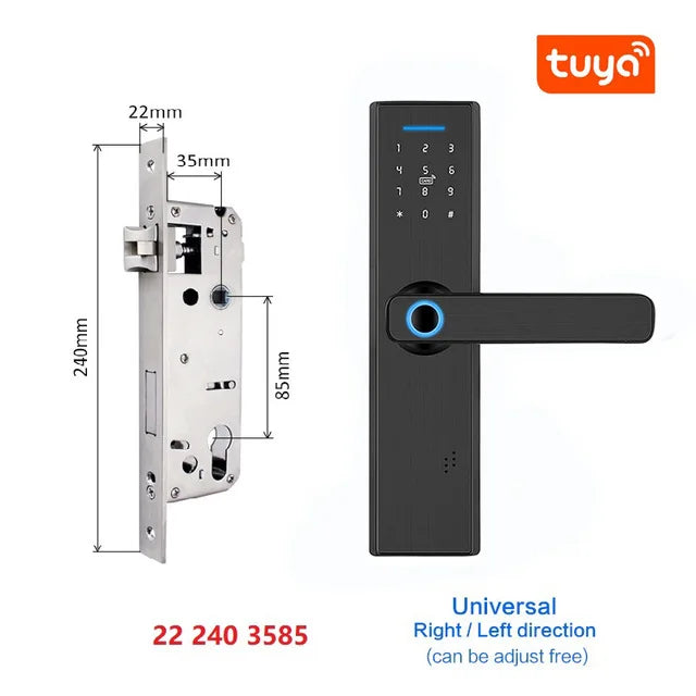 Custom Hot Tuya smart lock Fingerprint door lock Smart Door WIFI Lock ,Password ,IC card Door Lock Manufacturer