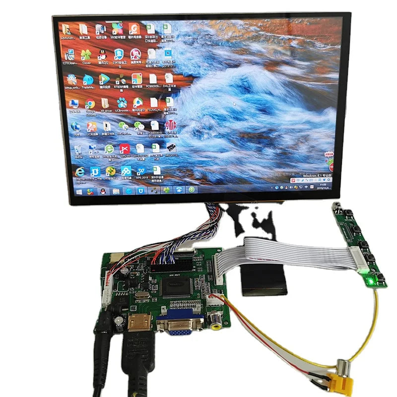 Custom 10.1 inch 1280x800 16:10 LCD capacitive touch screen kit car drive display suite VGA+2AV+HD AV2 raspberry pi 4b Manufacturer