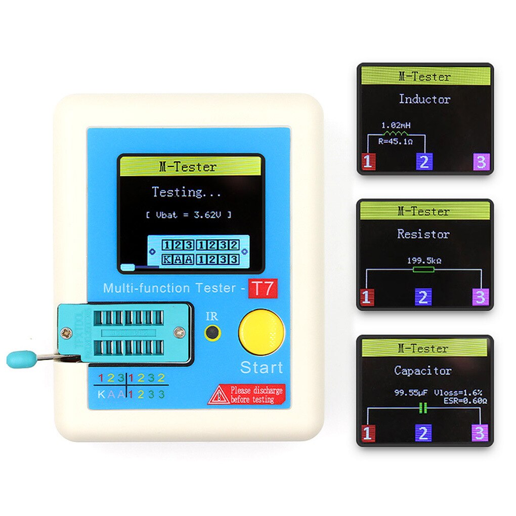 High-speed transistor LCR-T7 full-color screen graphics show the finished ESR table multi-function tester multi-meter customize