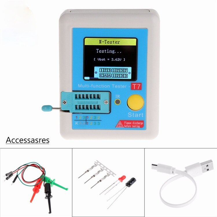 High-speed transistor LCR-T7 full-color screen graphics show the finished ESR table multi-function tester multi-meter customize