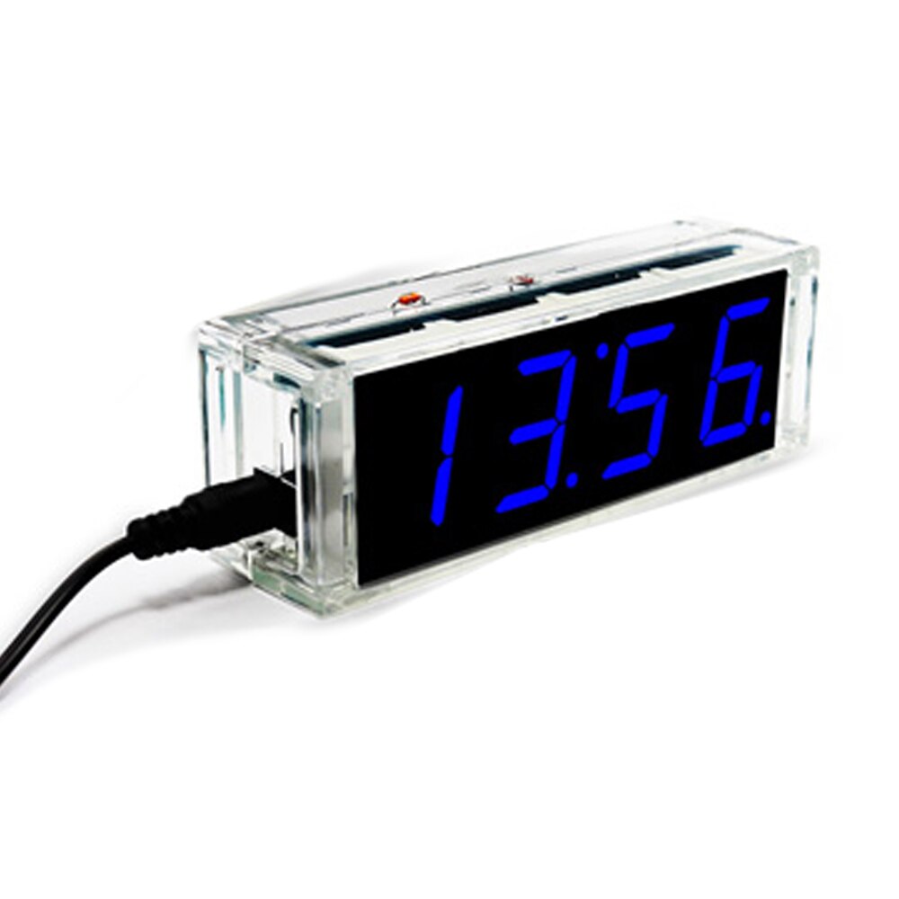 diy clock kit digital tube temperature alarm week display 51 MCU DS1302 diy electronic kit soldering subjest assembly