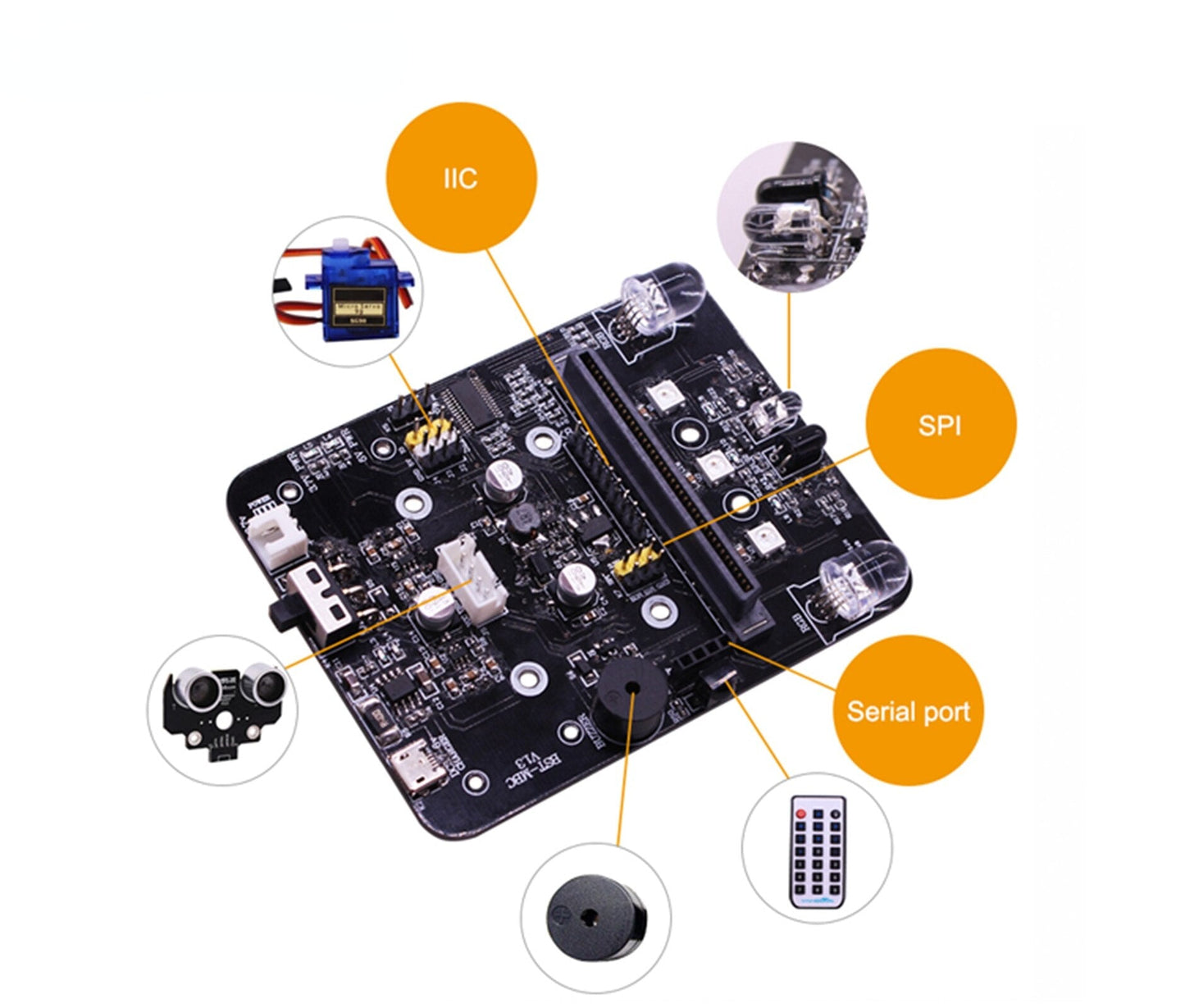 Hot Koop Educatief Grafische Programmeerbare Micro: Bit V1 V2 Smart Robot Car Ontwerp Voor Kinderen Zonder Micro:bit customize