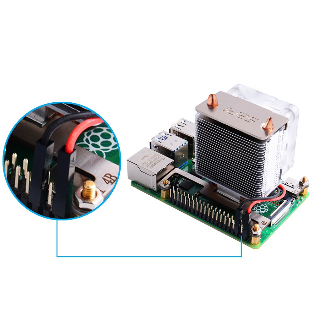 ICE-Tower Cooling Fan, Super Heat Dissipation for Raspberry Pi 4 Model B / 3B+ / 3B customize