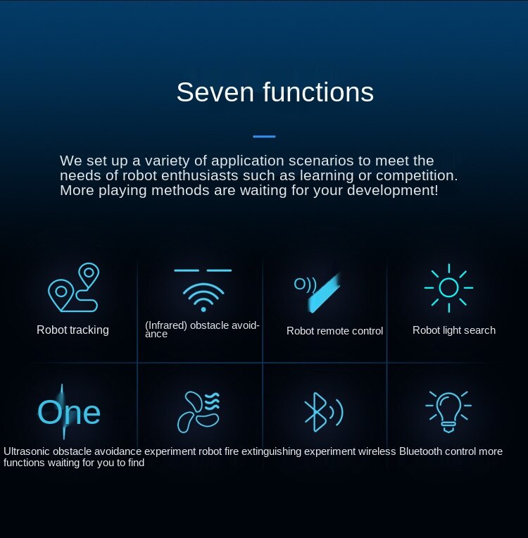Intelligent Car Tracking Ultrasonic Obstacle Avoidance Bluetooth Light Finding Remote Control Fire Extinguishing Robot customize