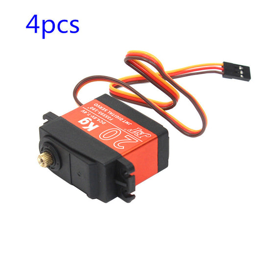 4x 20KG 90/180/270/360Degree Digital Servo Large Torque Aluminium Metal Gear For 1/8 1/10 Scale RC Car Boat Plane Waterproof