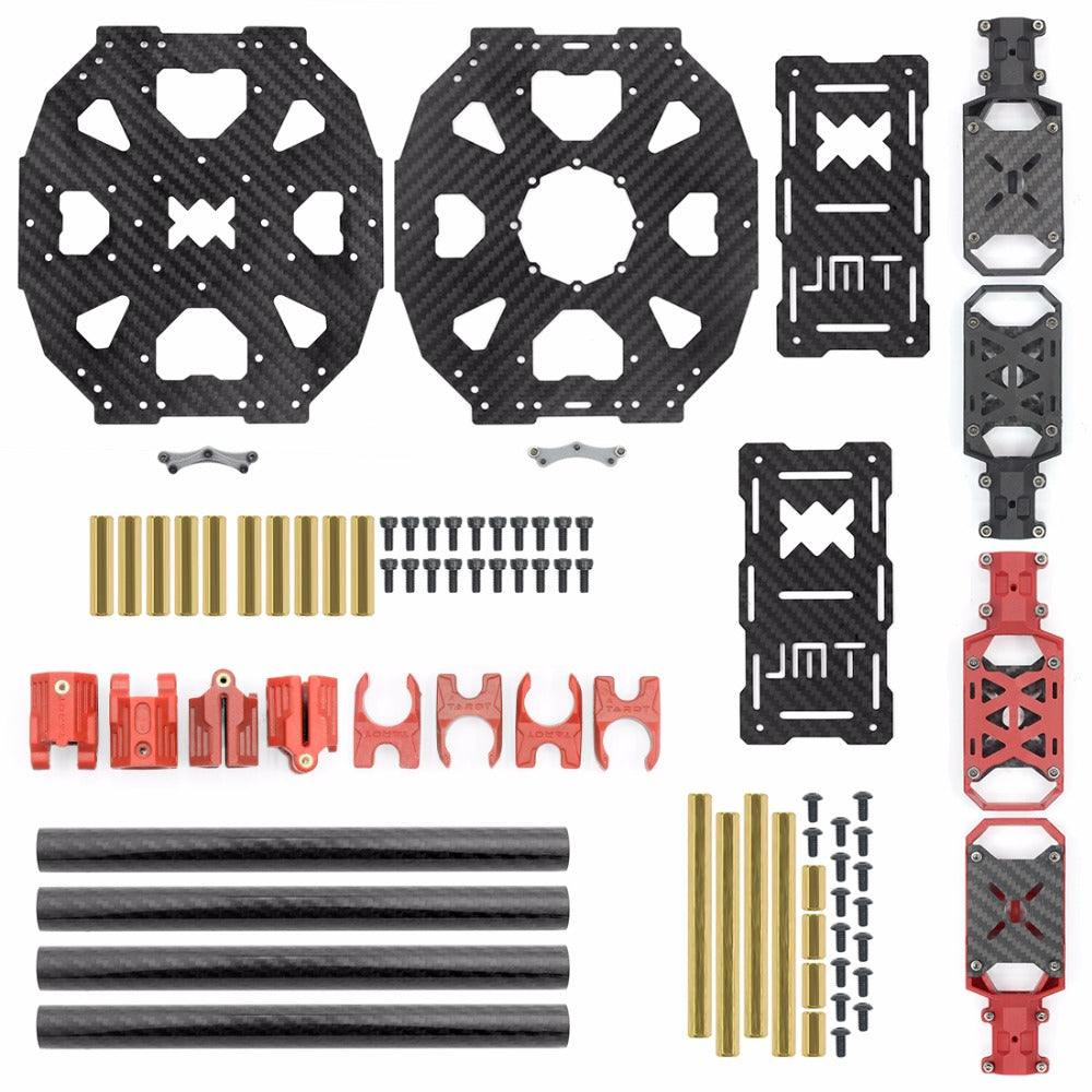 DIY Mini J630 630mm Carbon Fiber 4-axle Foldable Rack Frame Kit High Landing Skid for Helicopter RC Quadcopter Spare Parts