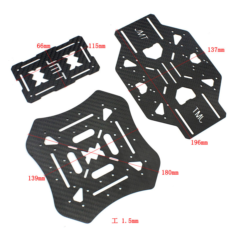 X4 460mm Carbon Fiber Foldable Umbrella Frame with Foldable / Non-foldable Landing Skid for RC Helicopter customize