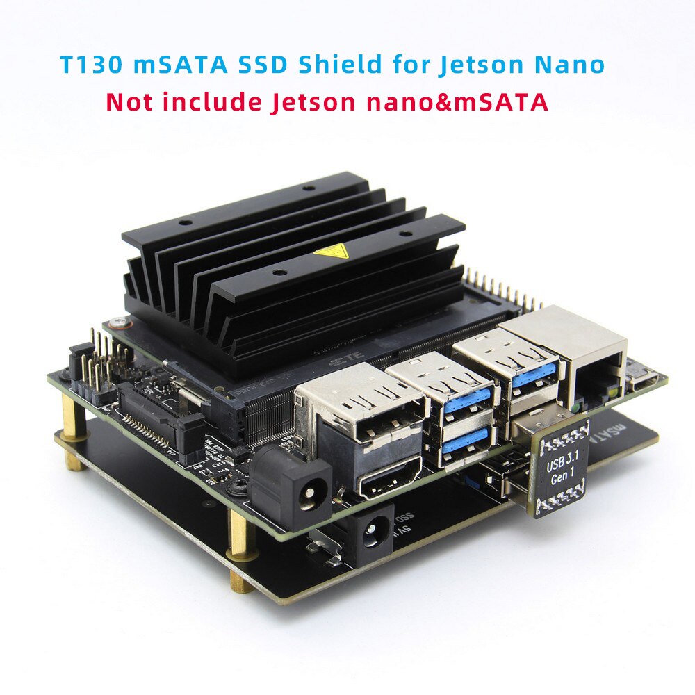Jetson Nano mSATA SSD Shield, T130 V1.1 Storage Expansion Board for NVIDIA Jetson Nano Developer customize